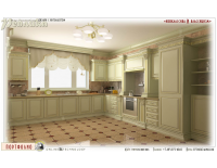 3D проект помещения  кухни